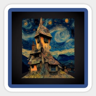 Starry Night Over The Burrow Sticker